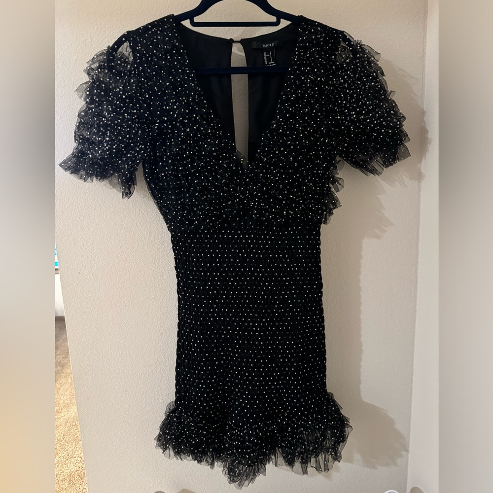 Forever 21 Black and White Polka Dot Dress